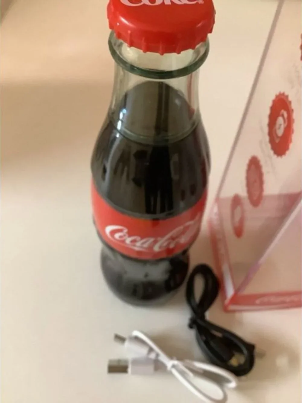 Coca-Cola Classic Bottle Bluetooth Speaker & Coca Cola Earbuds, Preloved